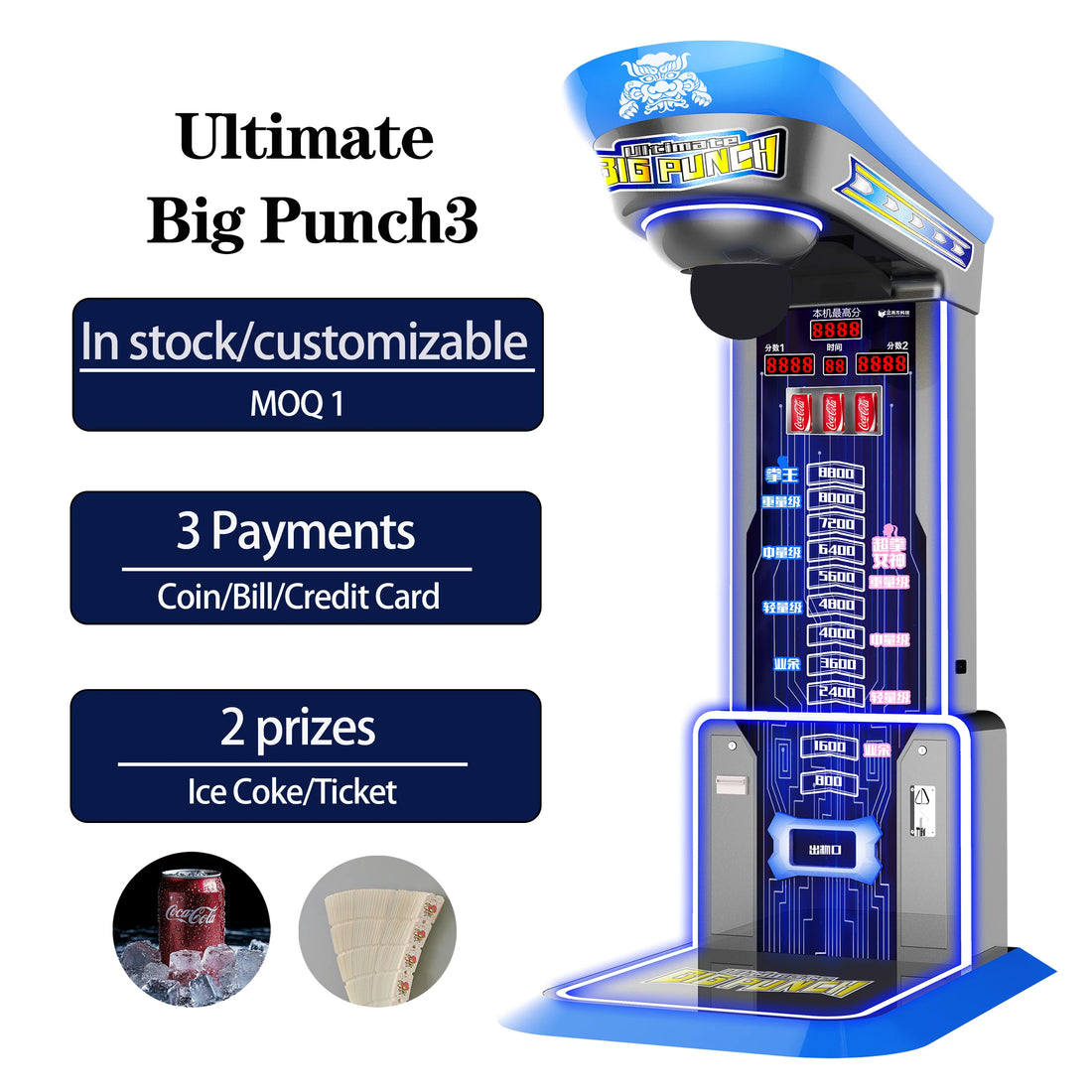 Big Punch Boxing Machine Sport Boxer Coin Operated 