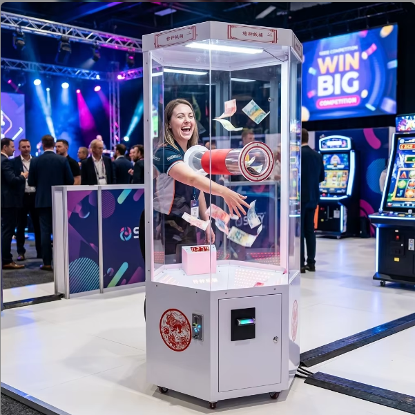 Portable Cash Grab Machine Professional Cash Cube Coin Operated