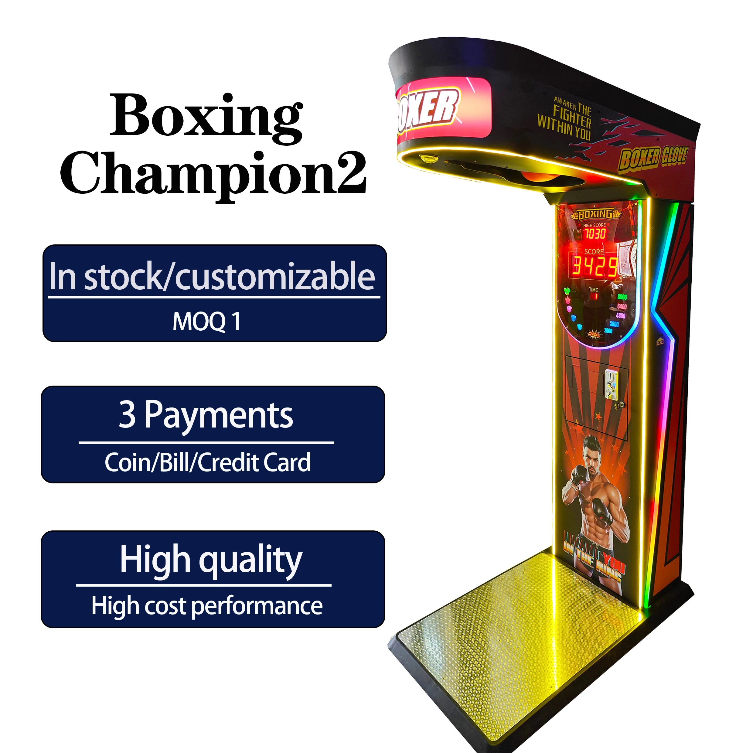 Big Punch Boxing Machine Sport Boxer Coin Operated 