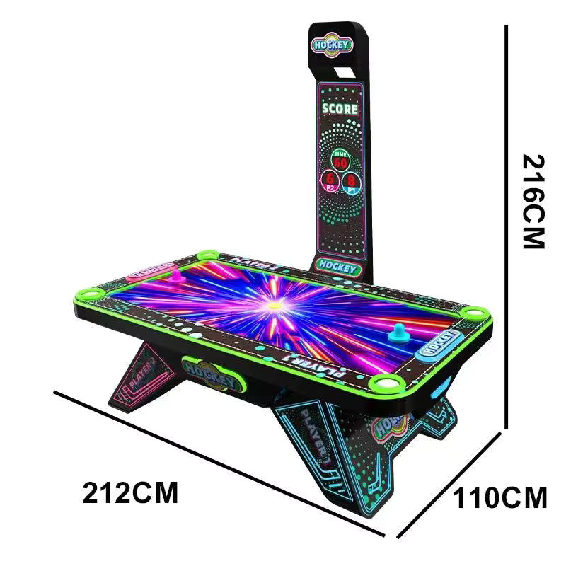 Two Player Coin Operated Air Hockey Arcade Table with LED Lights