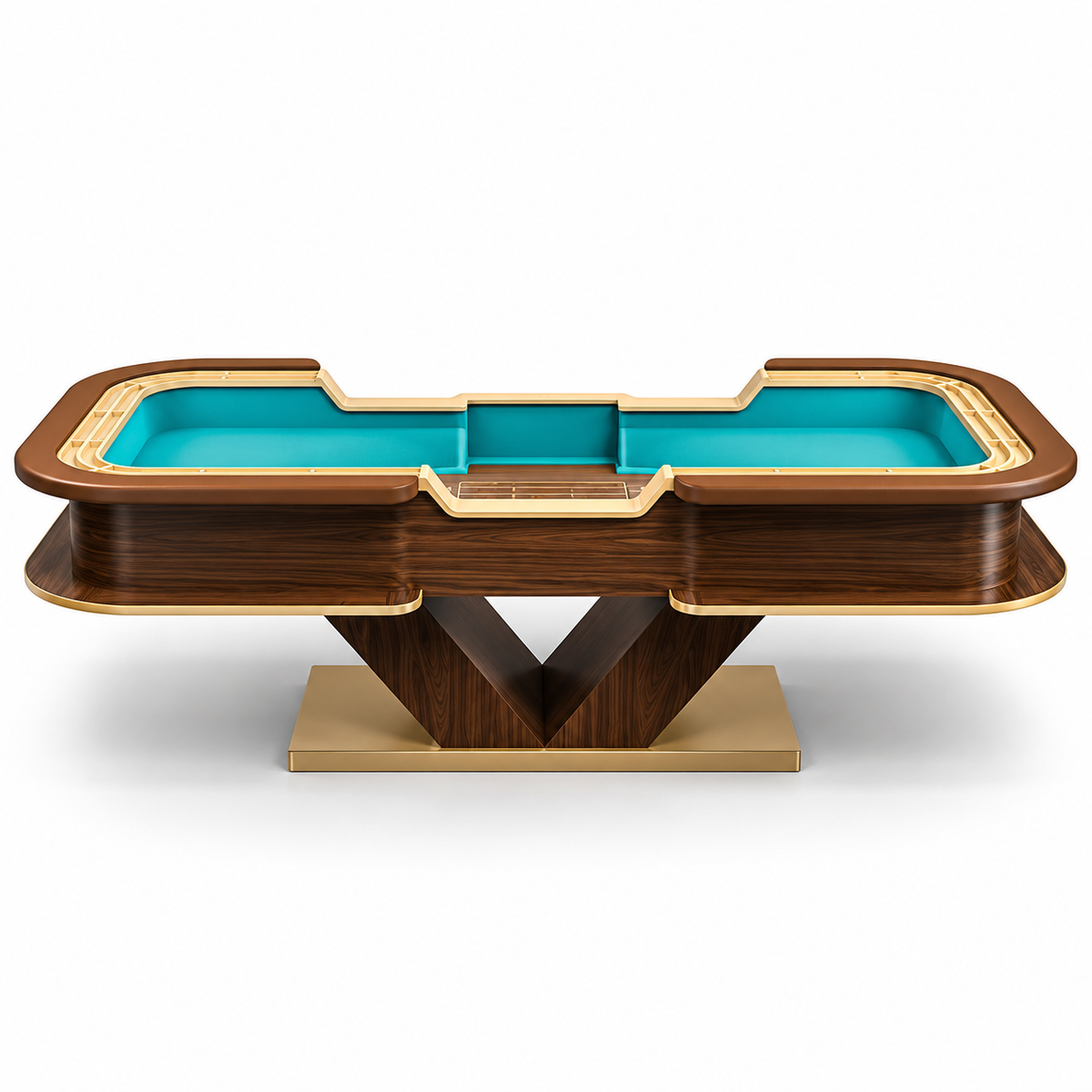 Professional Casino Craps Table with Natural Wood MDF Construction