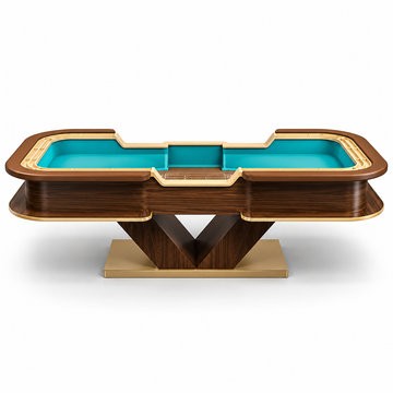 Professional Casino Craps Table with Natural Wood MDF Construction