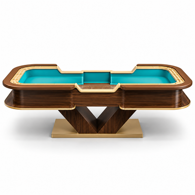 Professional Casino Craps Table with Natural Wood MDF Construction