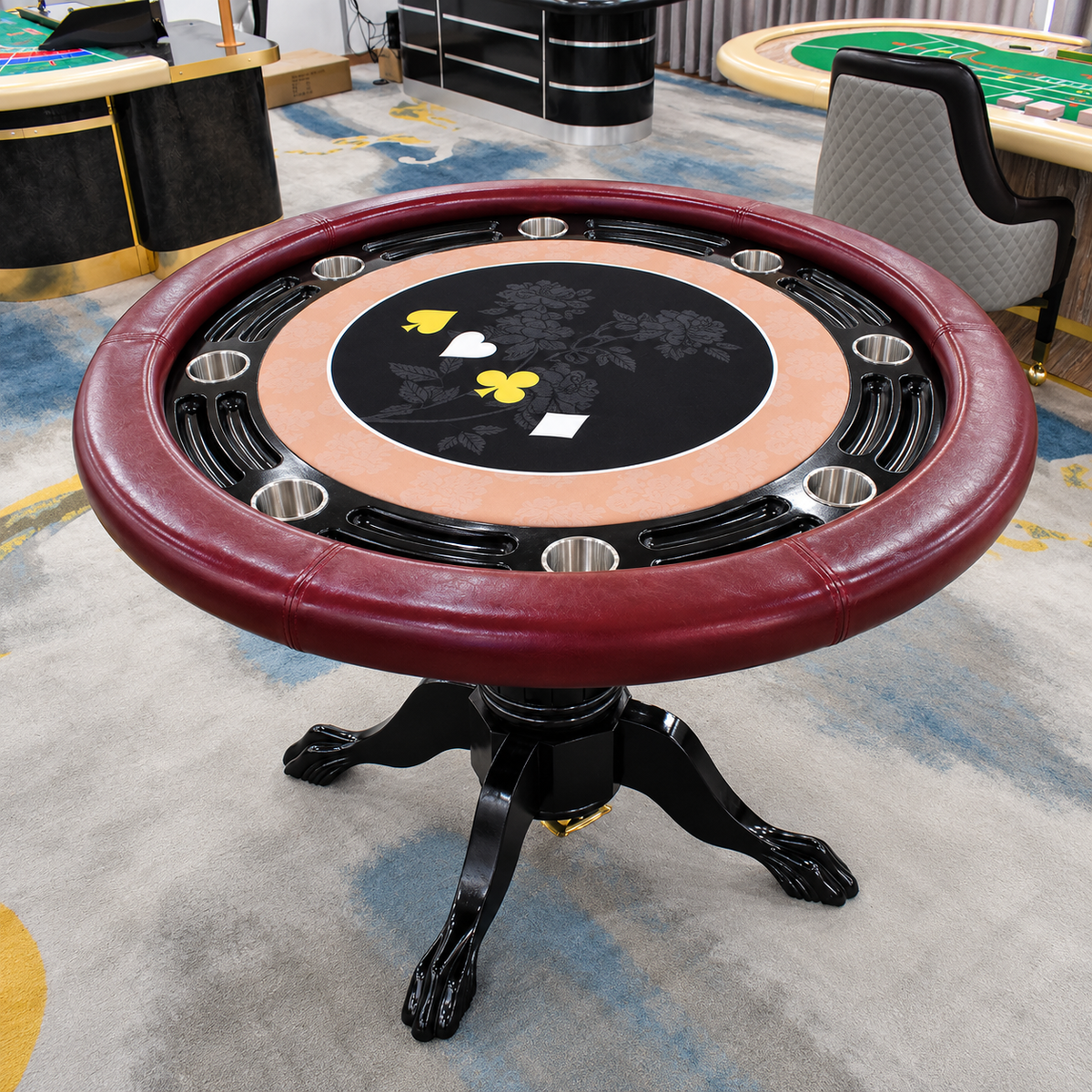Professional Round Casino Roulette Wheel Table with MDF Base