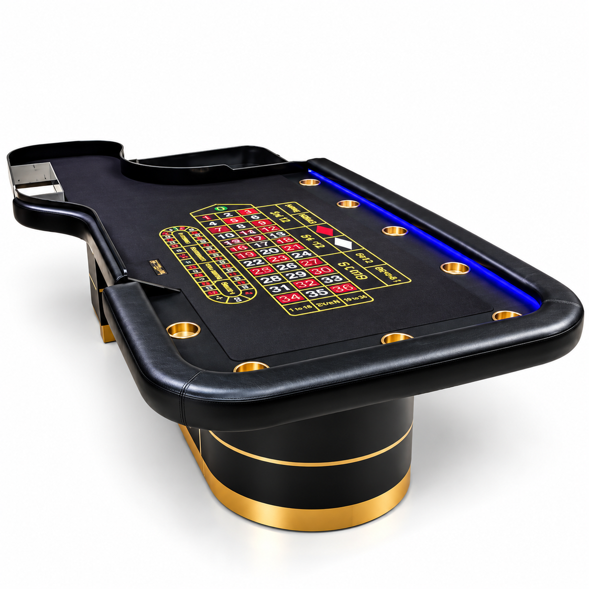 Luxury Modern Black Casino Roulette Table Set with Wheel