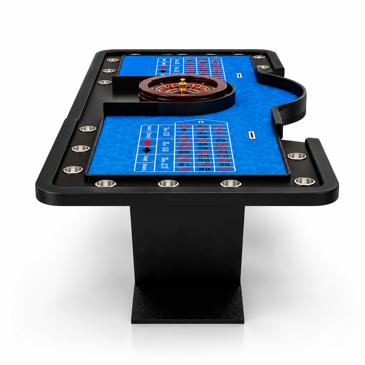 2 in 1 Professional Casino Roulette Table with Dual Playing Areas