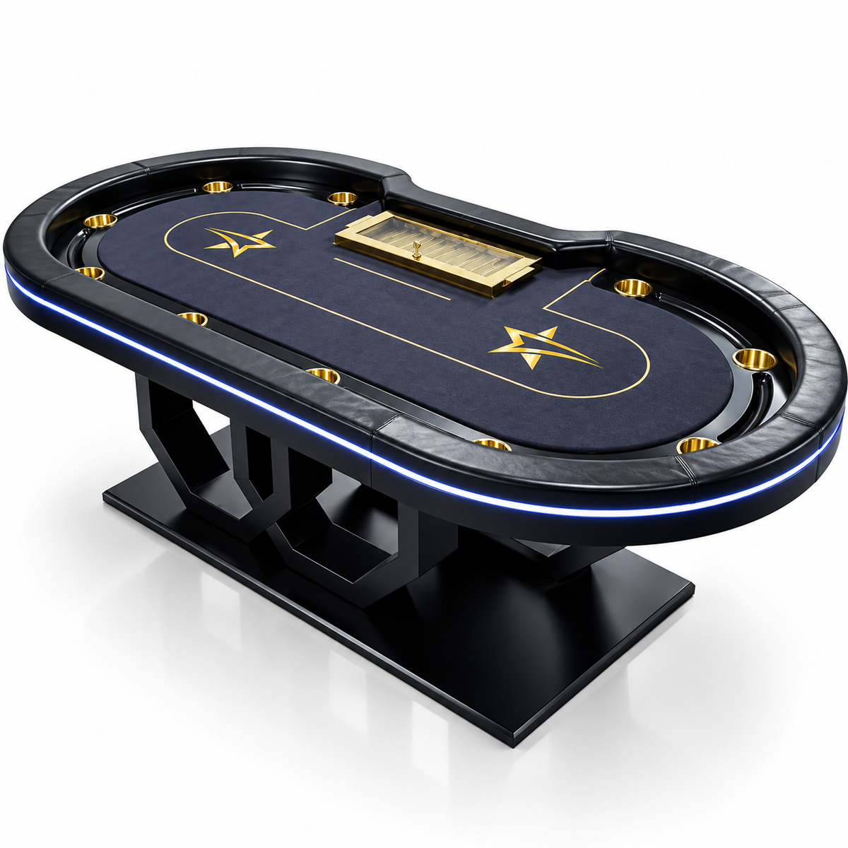 10 Seat Gambling Table LED Poker Table