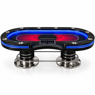 Casino Professional LED Texas Poker Table Oval 96 Inch