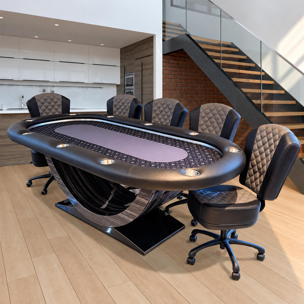 Direct Solid Wood Poker Table with V Support