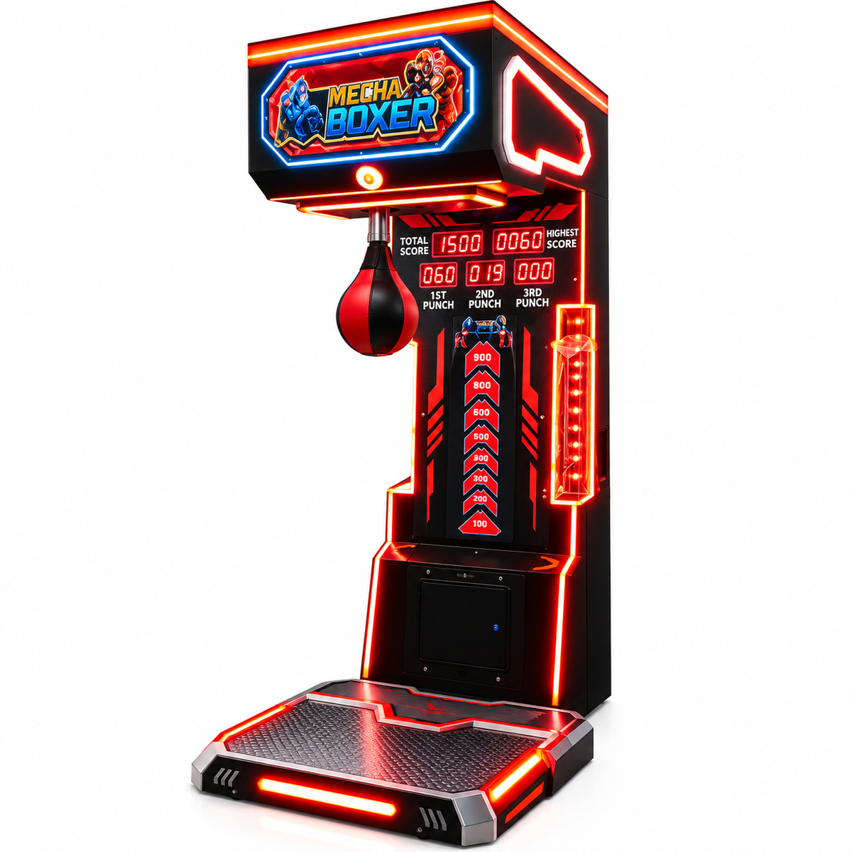Coin Operated Boxing Punching Arcade Game Machine with LED Display – view 3