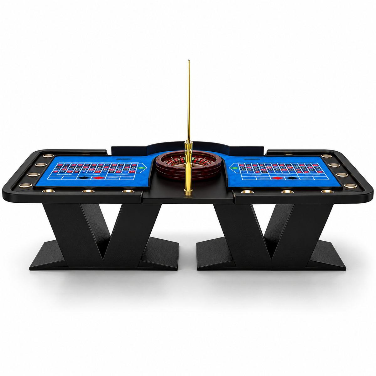 2 in 1 Professional Casino Roulette Table with Dual Playing Areas