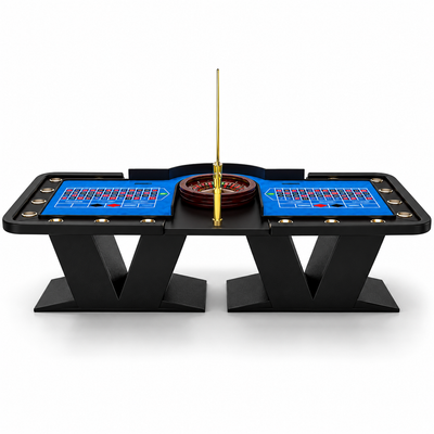 2 in 1 Professional Casino Roulette Table with Dual Playing Areas