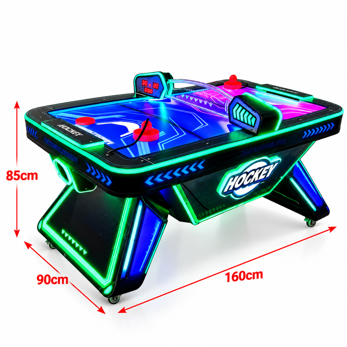 LED Air Hockey Arcade Table for Commercial Game Rooms