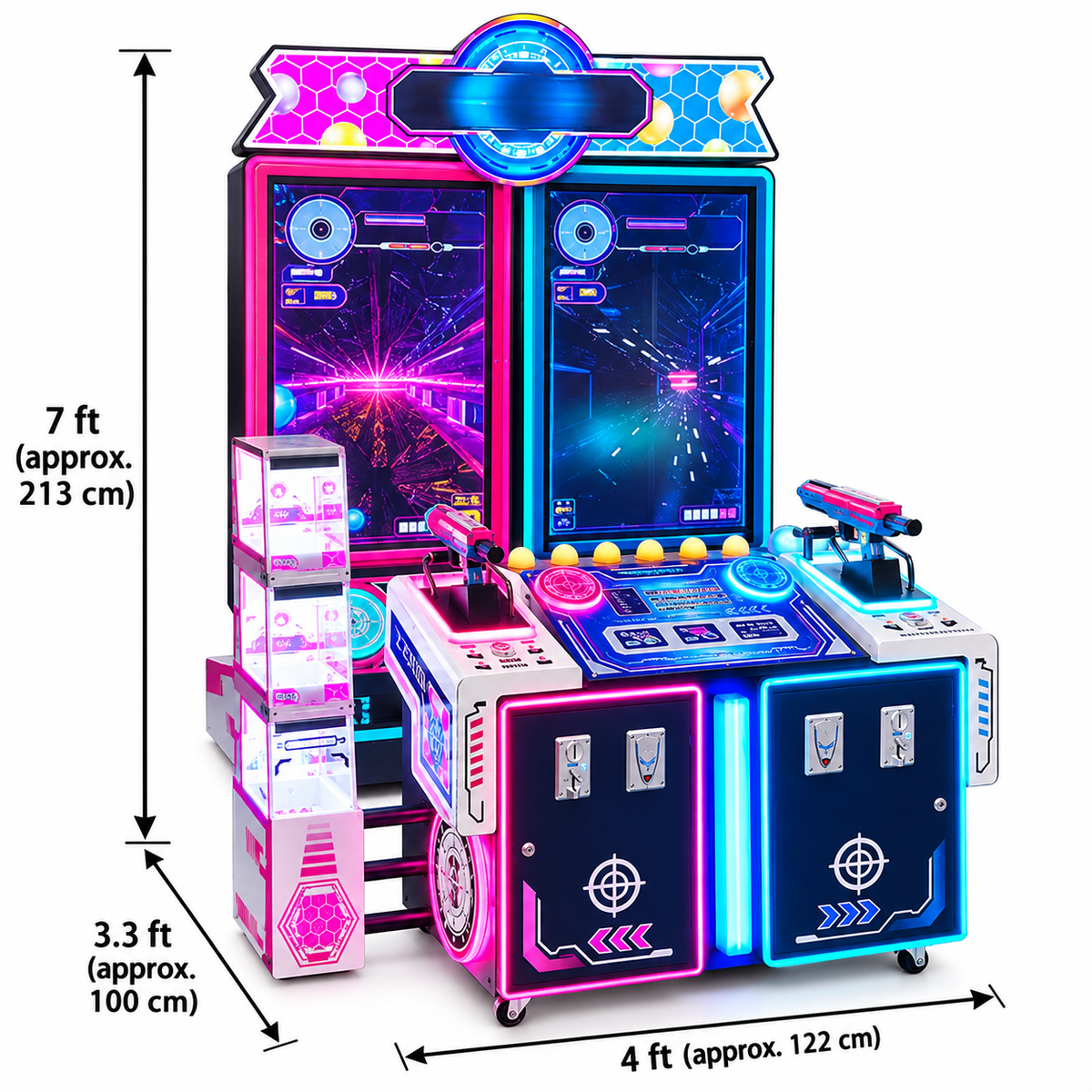 Two-Player Coin Operated Arcade Shooting Game Machine