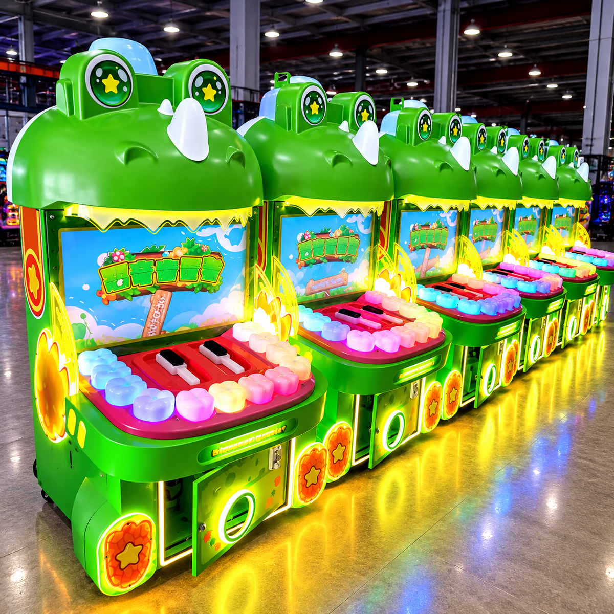 Coin Operated Dinosaur Dentist Arcade Puzzle Game for Kids