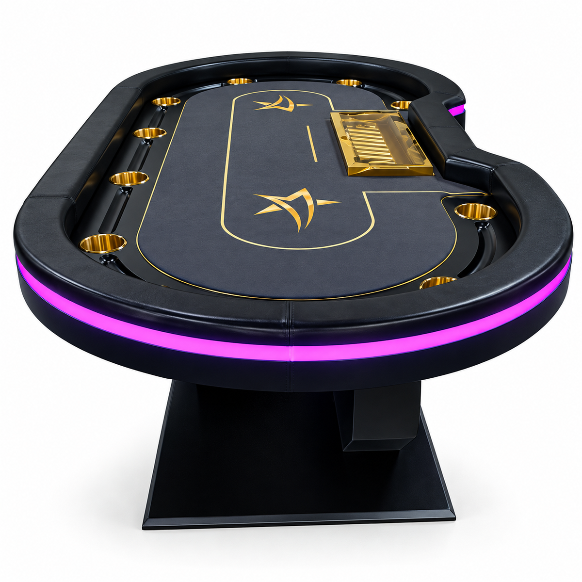 10 Seat Gambling Table LED Poker Table