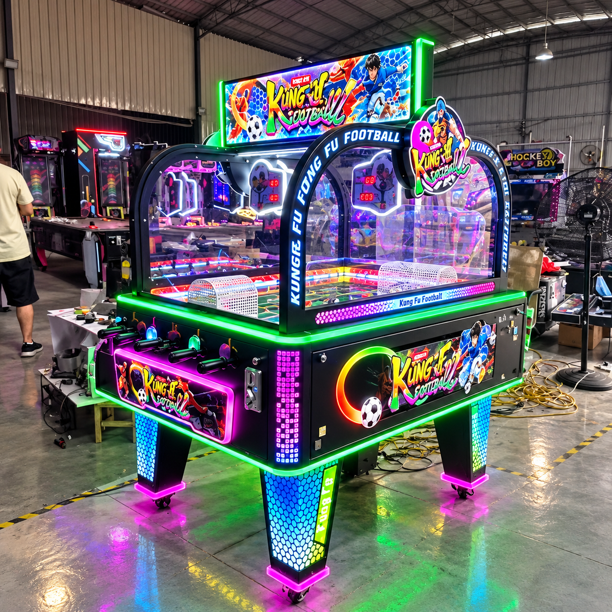 Coin Operated Soccer Foosball Arcade Football Table Game Machine – view 2