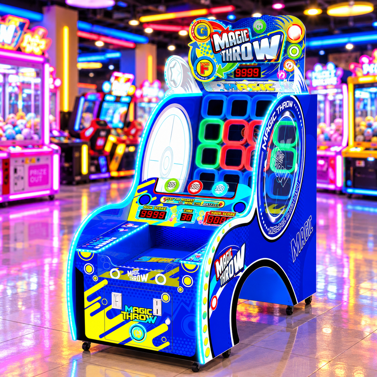 Coin Operated Ball Toss Redemption Arcade Game Machine