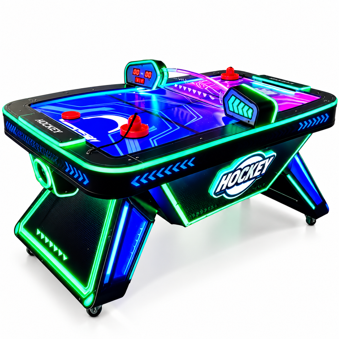 LED Air Hockey Arcade Table for Commercial Game Rooms
