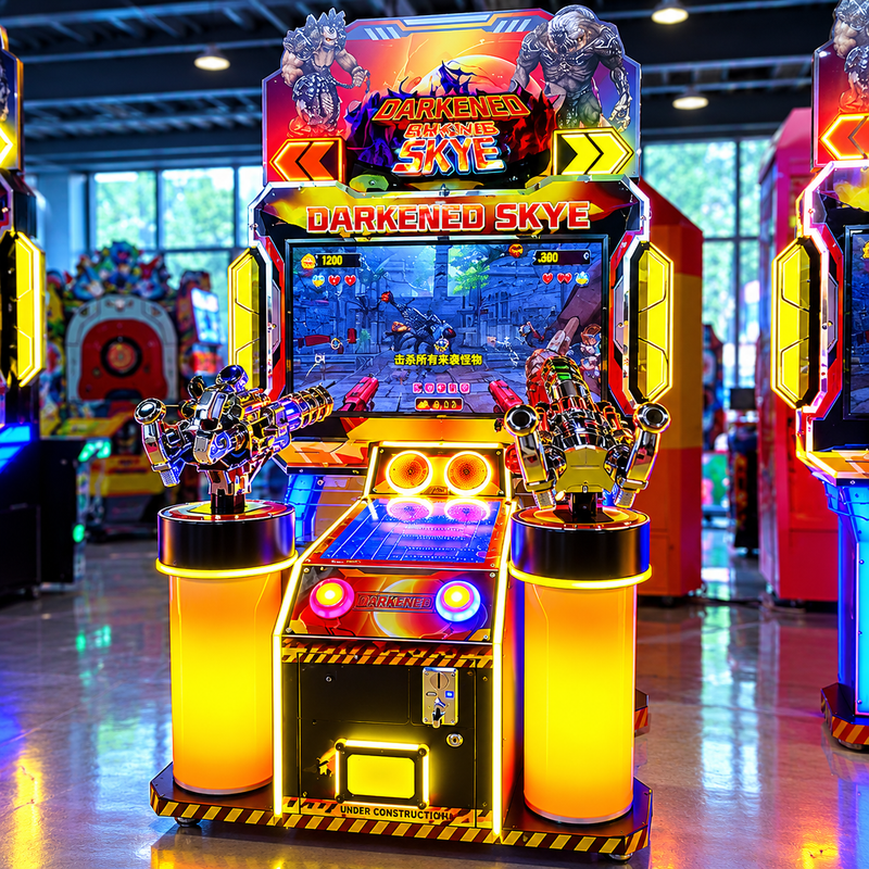 Two Player Coin Operated Arcade Shooting Game Machine