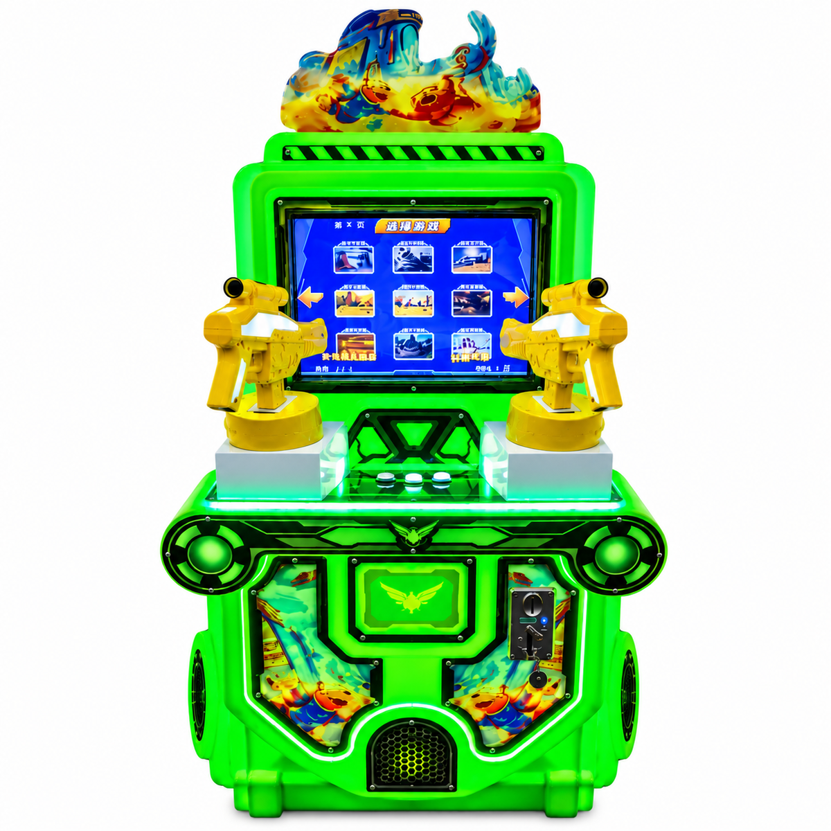 Dual Gun Arcade Shooting Game Machine with Coin Operated System