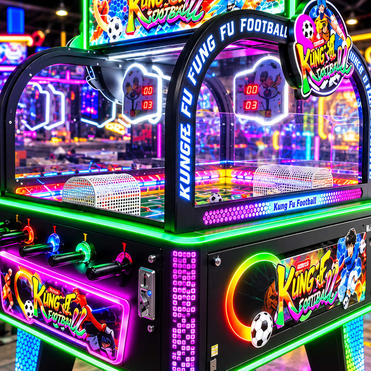 Coin Operated Soccer Foosball Arcade Football Table Game Machine – view 3
