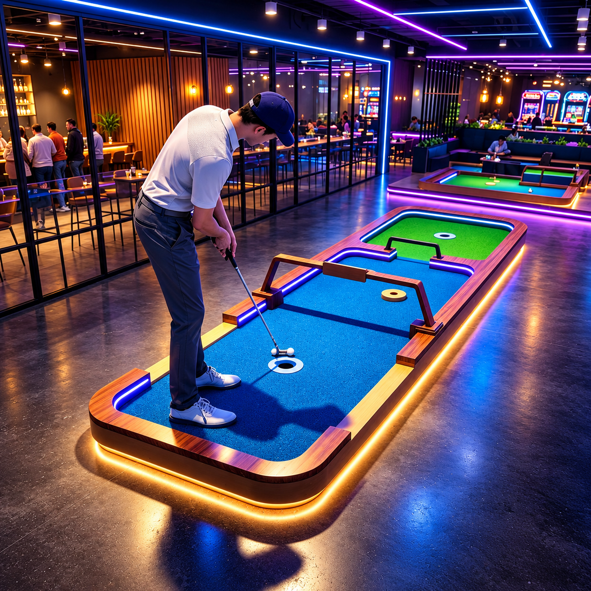Commercial Indoor 9 Hole Mini Golf Course Portable Infinity Arcade Game