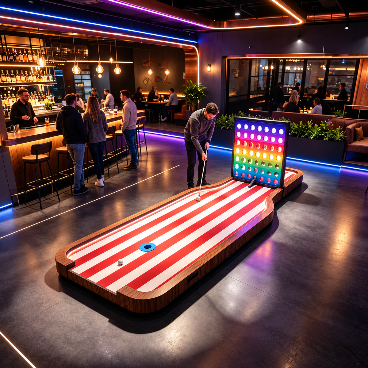 Commercial Indoor 9 Hole Mini Golf Course Portable Infinity Arcade Game