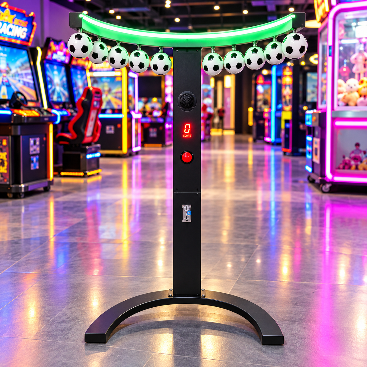 Coin Operated Soccer Reaction Game with Digital Score Display