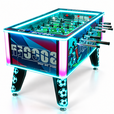 Soccer Foosball Table with Coin-Operated Two-Player Arcade Game