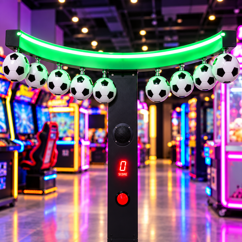 Coin Operated Soccer Reaction Game with Digital Score Display