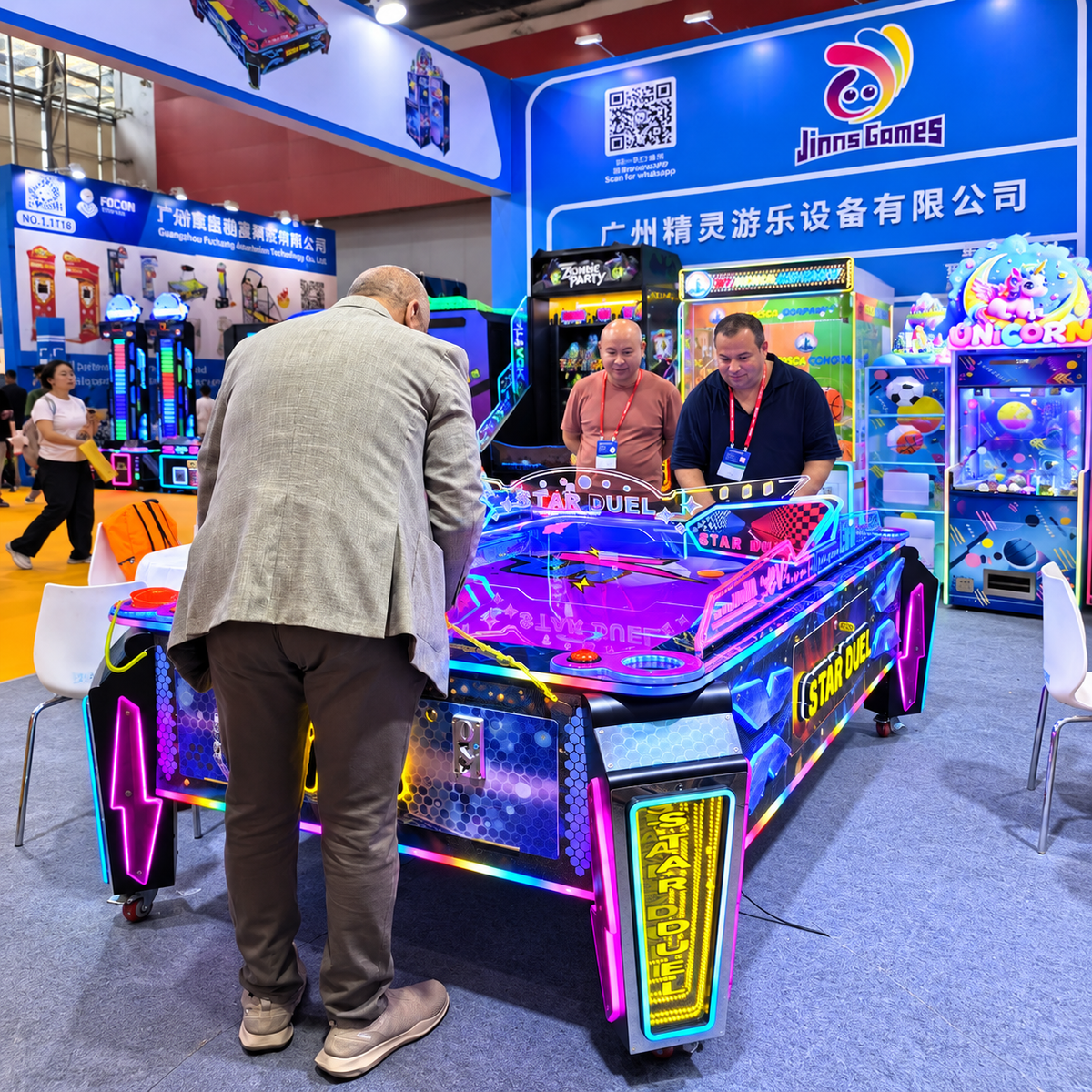 Four Player Coin Operated Air Hockey Arcade Game Table