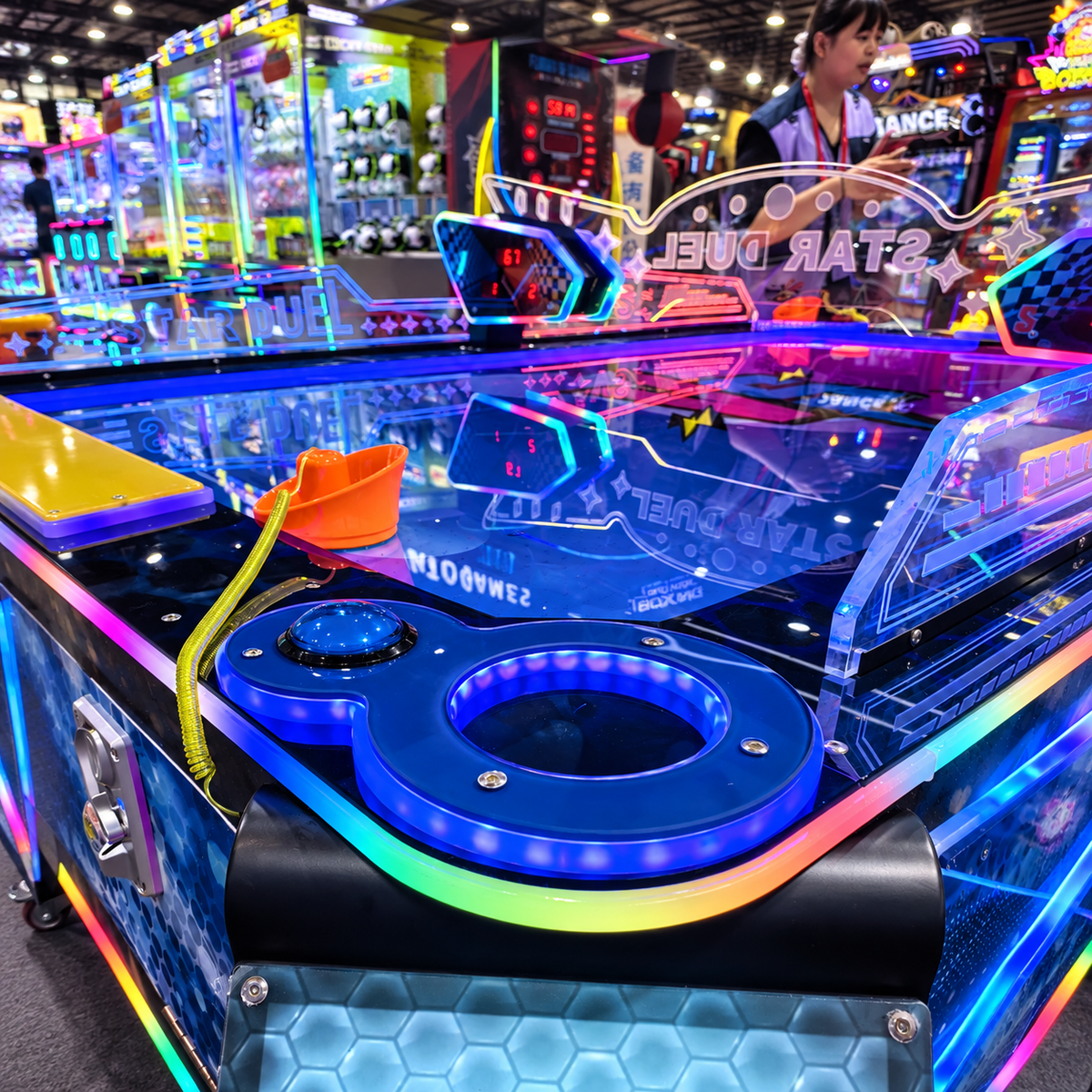 Four Player Coin Operated Air Hockey Arcade Game Table