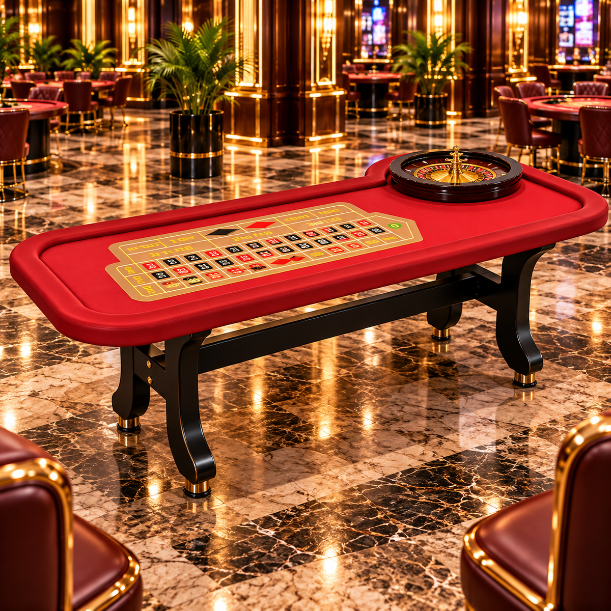 Professional H Style Roulette Wheel Table for Casino Gaming