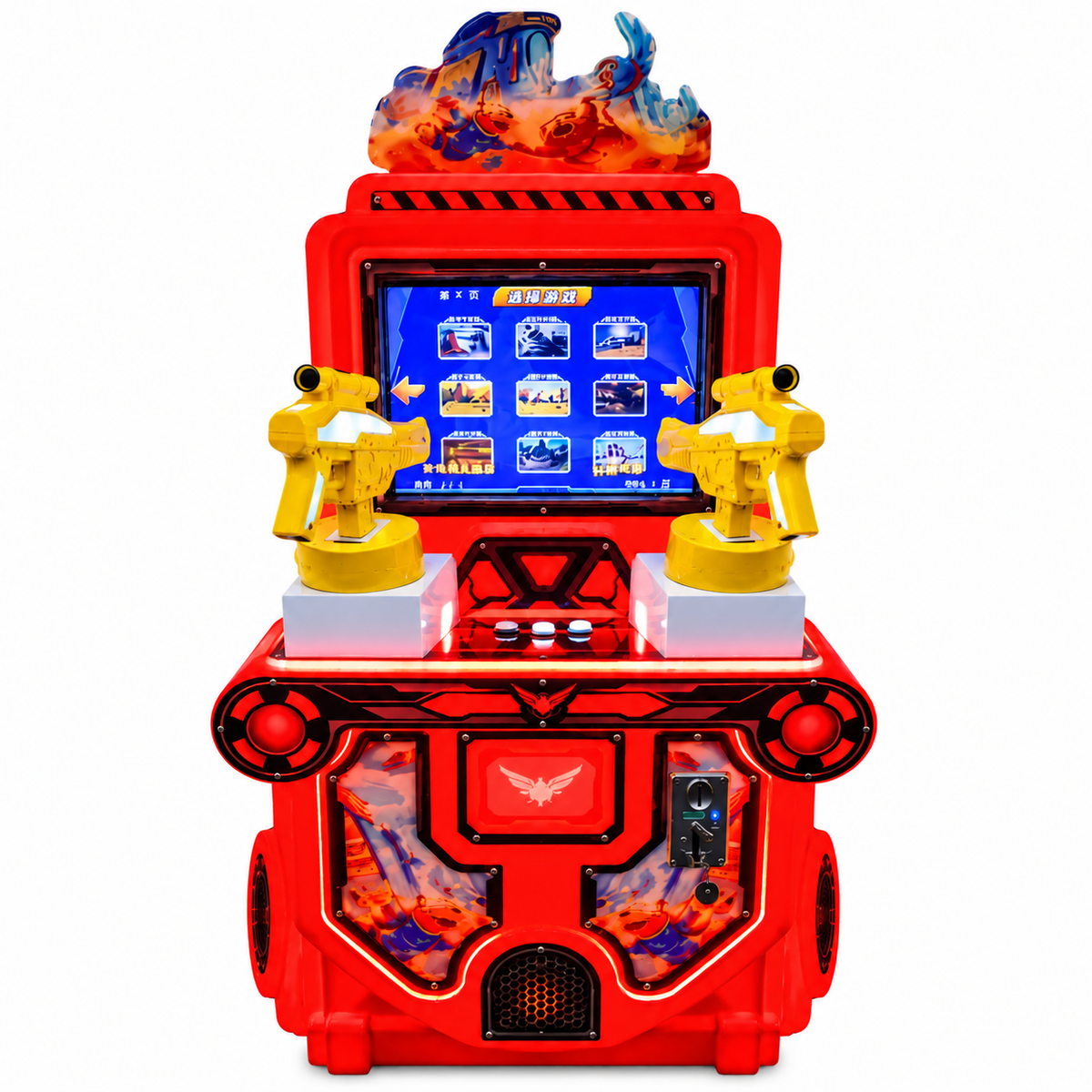 Dual Gun Arcade Shooting Game Machine with Coin Operated System