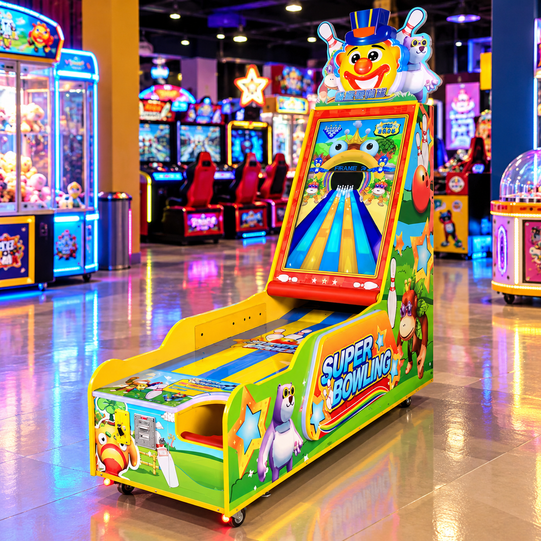 Single Player Coin Operated Bowling Arcade Game Machine