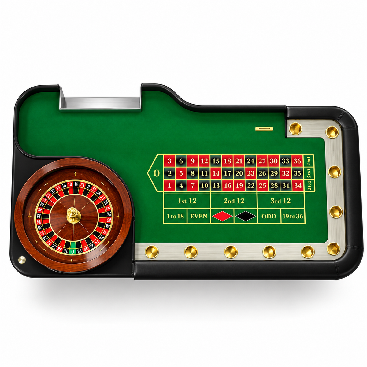 Casino Roulette Wheel Table Multi Game MDF PU Wood