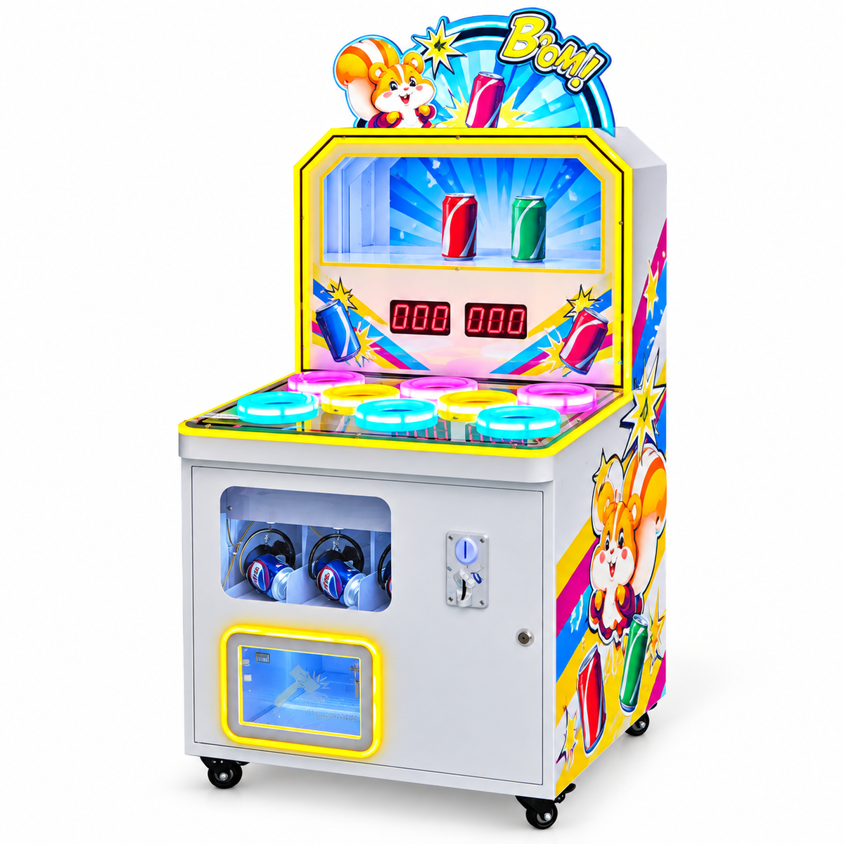 Coin Operated Can Smashing Arcade Game Machine