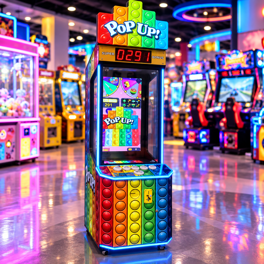 Coin Operated Pop Up Arcade Ticket Redemption Game Machine