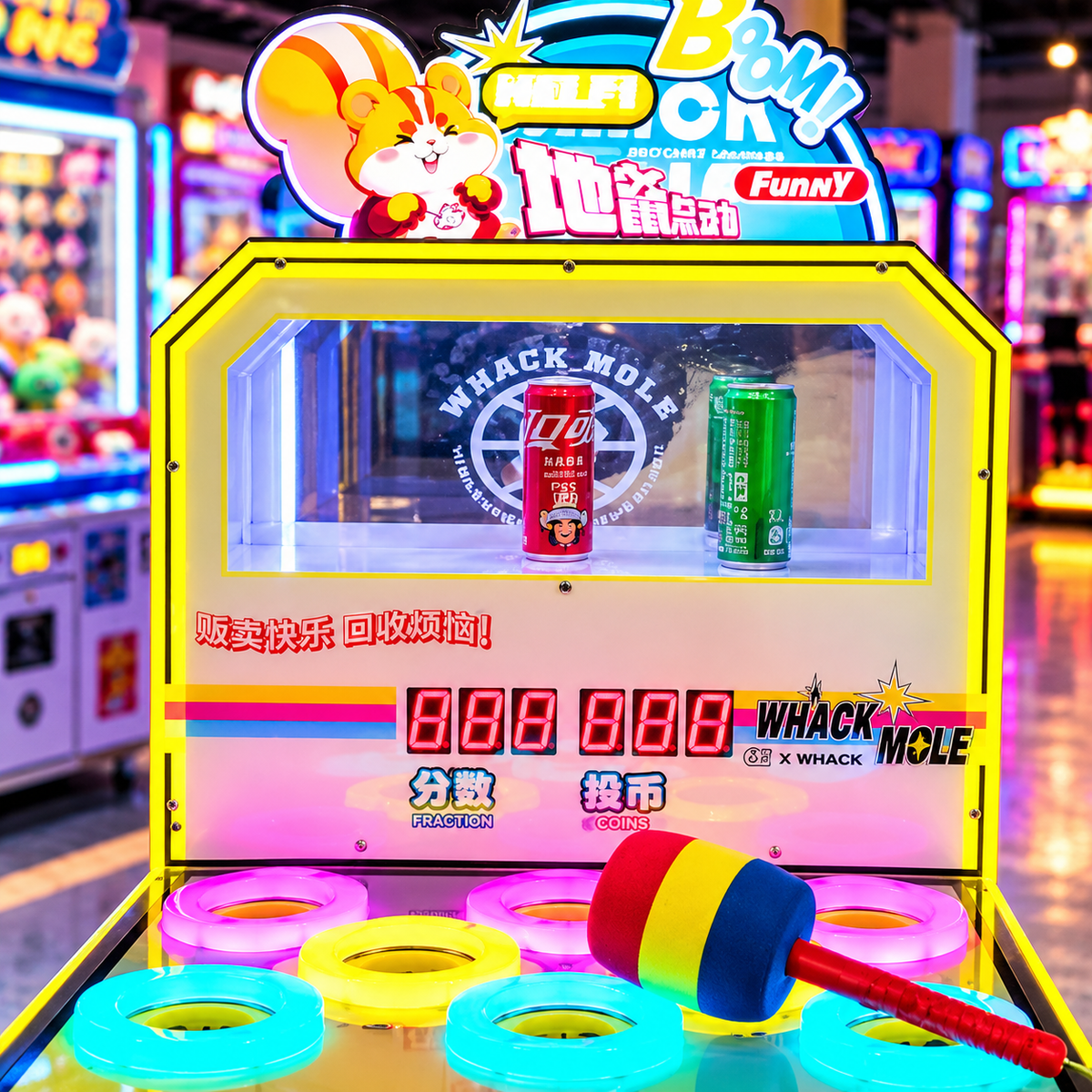 Coin Operated Can Smashing Arcade Game Machine
