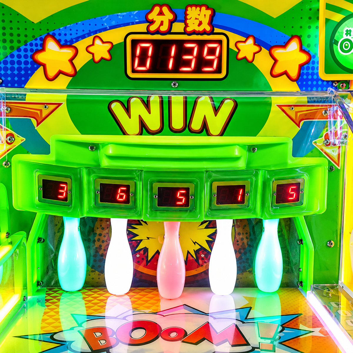 Coin Operated Bear Bowling Redemption Arcade Game Machine