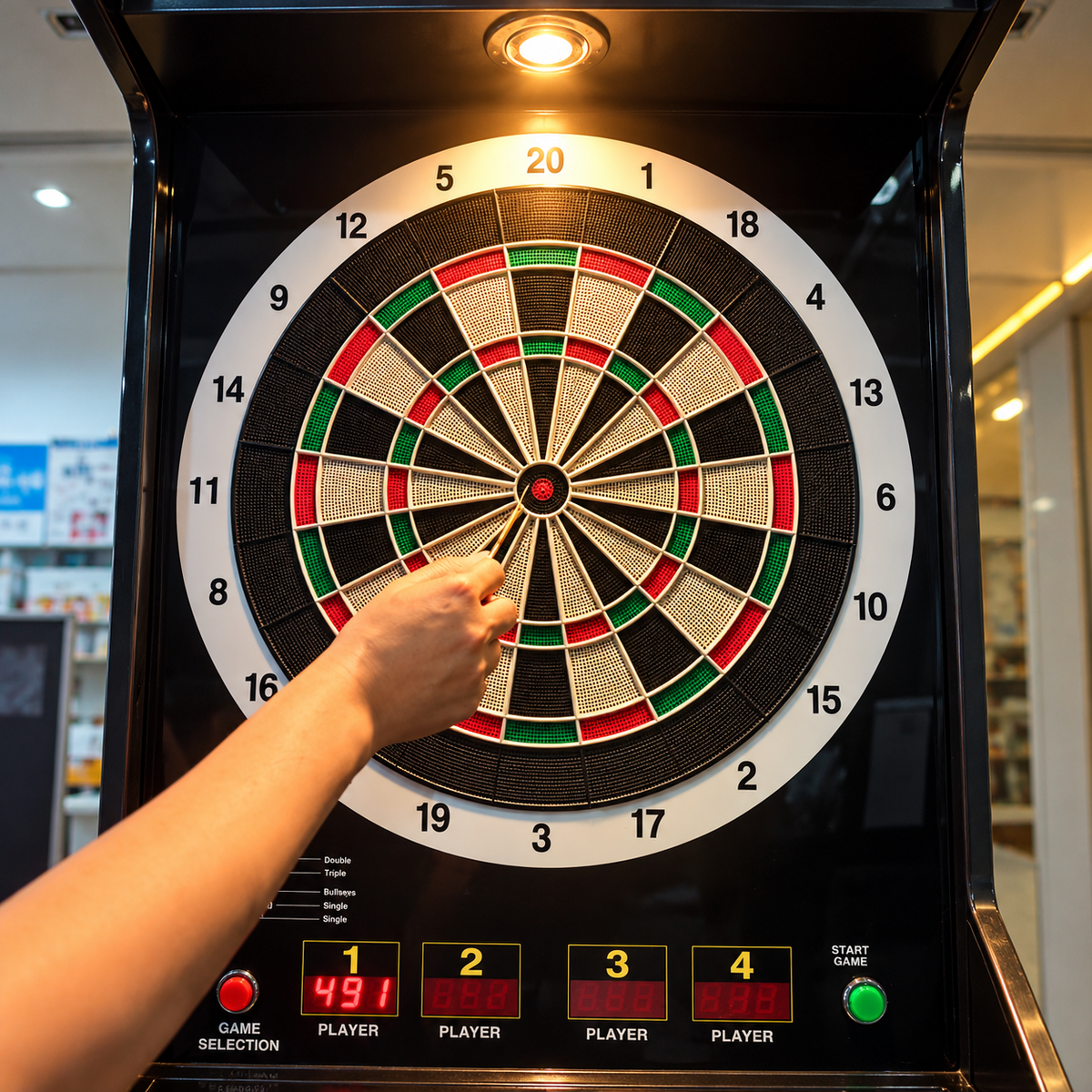 Children's Coin-Operated Electronic Dart Machine for Arcade Play