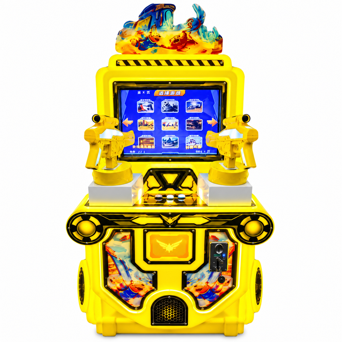Dual Gun Arcade Shooting Game Machine with Coin Operated System