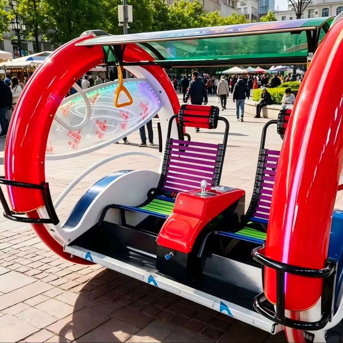 Amusement Park Equipment Degree Rotating Happy Rolling Car