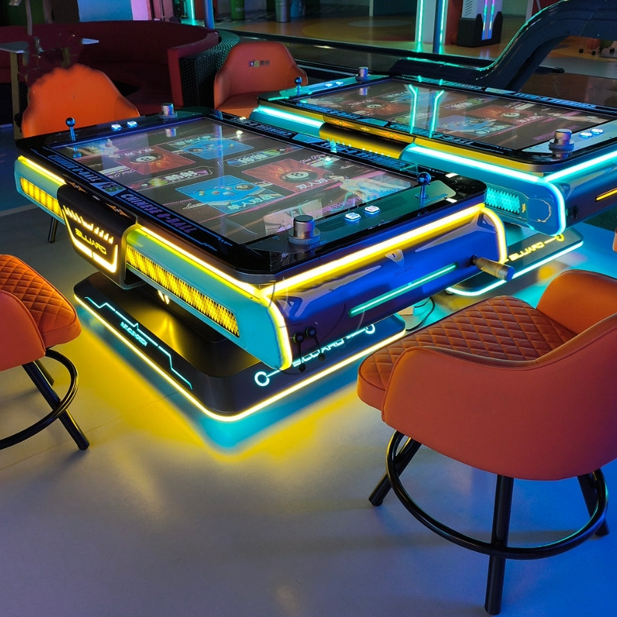 Automatic 3D Virtual Soccer Table Arcade Game Machine with LED Lights
