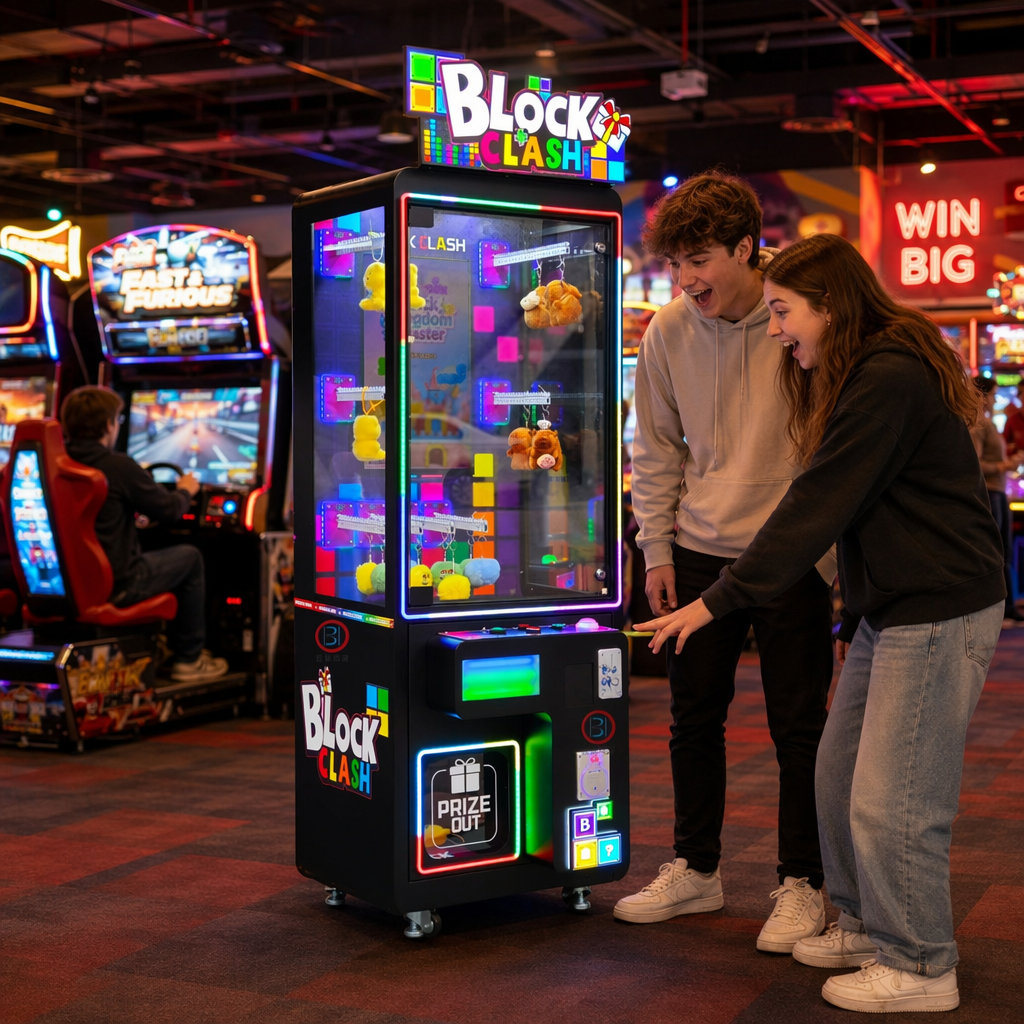 Block Clash Brick Stacker Coin Operated Prize Machine