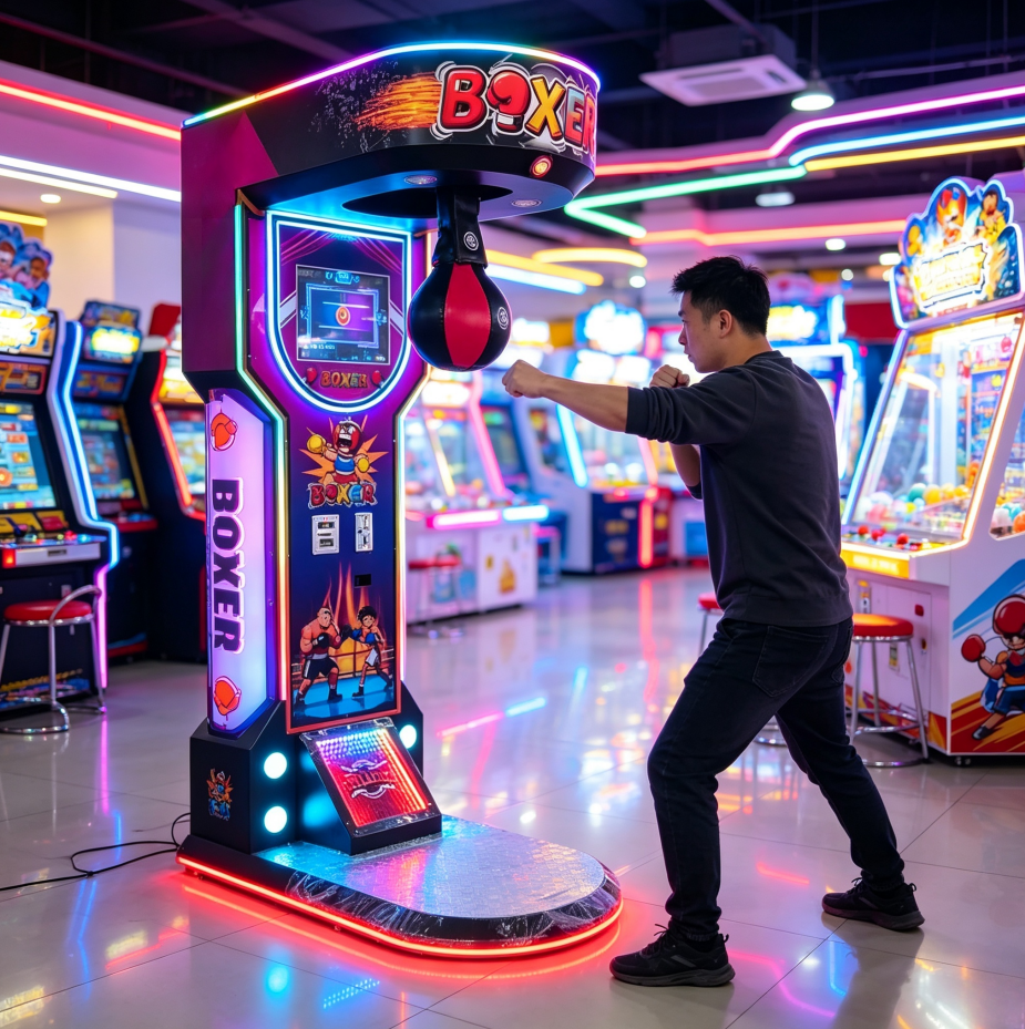 Coin Operated Boxing Punching Arcade Machine Big Punch