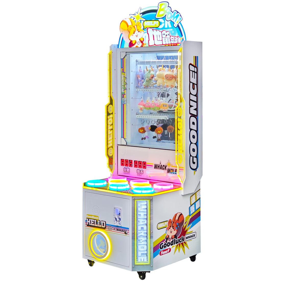 Coin Operated Hamster Hammer Whack Mole Game Cabinet