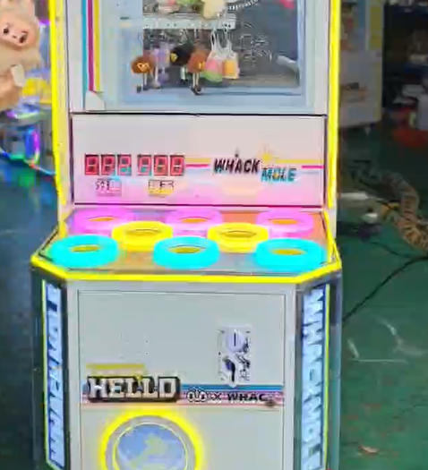 Coin Operated Hamster Hammer Whack Mole Game Cabinet