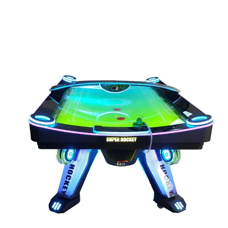 Coin-Operated LED Air Hockey Arcade Table for Indoor Gaming